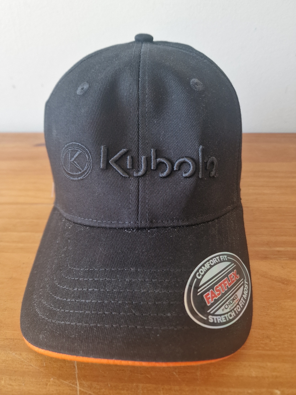 Kubota Choko FastFlex Baseball Hat Black & Orange NWT